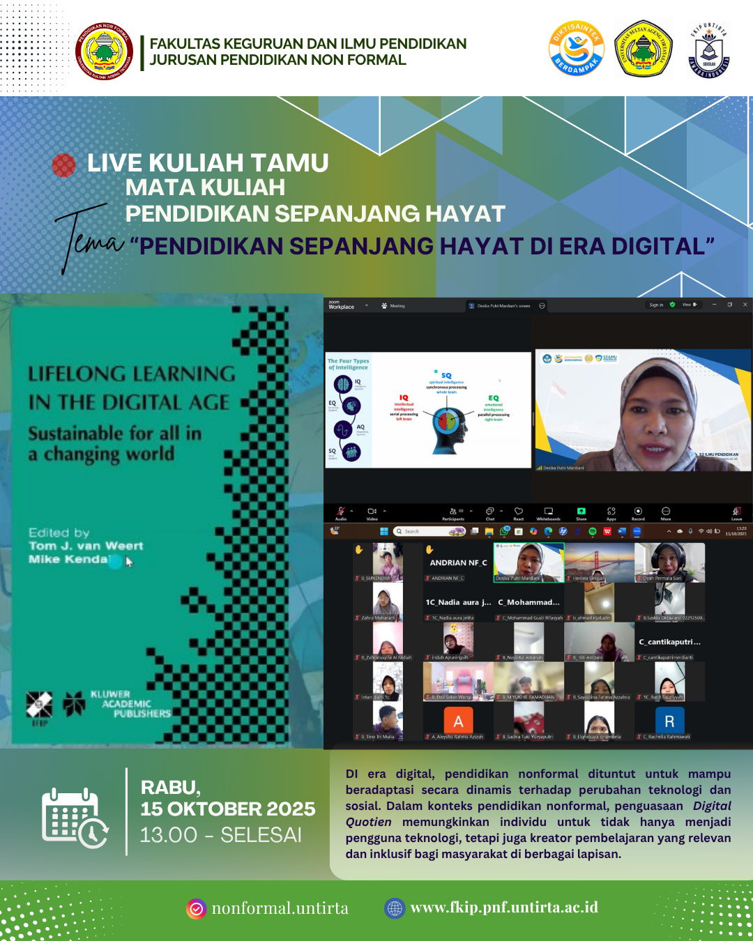 PNF Untirta Hadirkan Dosen Unesa Bahas Tantangan dan Peluang Pendidikan Sepanjang Hayat di Era Digital