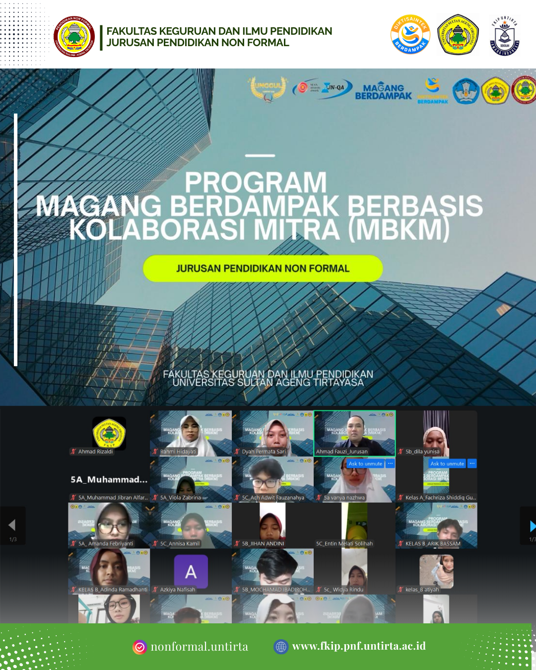 Jurusan PNF FKIP UNTIRTA Selenggarakan Program Magang Berdampa Berbasis Kolaborasi Mitra (MBKM) 2026